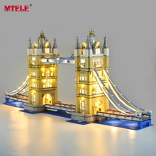 Mtele kit de iluminação led para arquitetura 10214, torre de londres bridge compatível com 17004 (não inclui o modelo) 2024 - compre barato