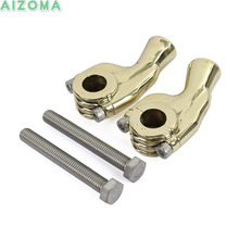 Abrazadera de montaje de barra de artesanía rugosa para Harley Sportster Softail Touring, manillar de latón Retro para cafetería, 1 "o 7/8" 2024 - compra barato