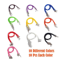 100 Pcs 18 Inches Waxed Cotton Necklace Cord with Lobster Claw Clasp for DIY Jewelry Making Mix Color  Jewelry Accessories 2024 - buy cheap