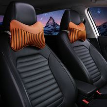 KKYSYELVA Black Car Leather Pillow Car neck cushion Support Interior Accessories Car Headrest 2024 - buy cheap
