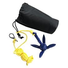 Foldable Kayak Anchor Kayak Canoe Motorboat SUP Paddle Board Boat Anchor With 16.4 Foot Rope And Spring Hook And Storage Bag 2024 - buy cheap