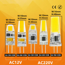 Dimmable G4 G9 E14 LED Lamp 6W 9W AC/DC 12V 220V COB LED Bulb Lampada LED G4 G9 COB 360 Beam Angle Lights Replace Halogen G4 G9 2024 - buy cheap