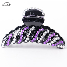 Fashion Women Lady Plastic Rhinestone Crystal Stones Hair Crab Claws Clamp Clip Accessories 2024 - buy cheap