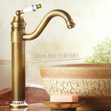 New Style Basin Faucet Antique Fnishing Brass 360 roatable taps bath mixer basin faucets hot and cold torneiras vintage XR903 2024 - buy cheap