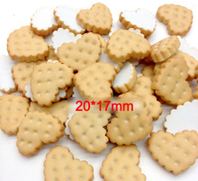 100pcs/lot Flat back Resin love cookie Cake  Cabochons Ring Cute Retro Sweet Pick Gift  17*20mm 2024 - buy cheap