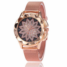 Fashion Women Rose Gold Flower Rhinestone Wrist Watches Luxury Casual Female Quartz Watch Clock Relogio Feminino Drop Shipping 2024 - buy cheap