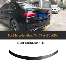 For W177 Car Rear Trunk Lip Spoiler Wing for Benz W177 A Class Sedan 2019 2020 Carbon Fiber Rear Wing Boot Lid 2024 - buy cheap