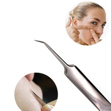 1Pcs Blackhead Tweezers Eyelash Extension Nipper Anti Acid Steel Curved Needle Tweezers Removal Acne Face Care Tools 2024 - buy cheap