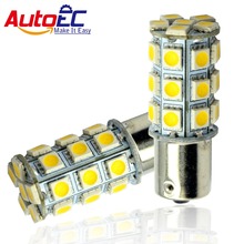 AutoEC-Luz led de estacionamiento para coche, iluminación trasera de señal de giro bulb12V # LF05, 1156, 1157, 27smd, 5050, BA15S, BAY15D, BAU15S, P21W, P21/5W, 2 uds. 2024 - compra barato