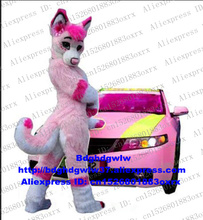 Disfraz de Mascota de Lobo, zorro y Husky, traje de Mascota de pelo largo y rosa para cabeza de adulto, muy grande para salón de belleza, zx672 2024 - compra barato