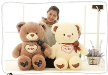 90cm "hello" teddy bear plush toy doll , white  or brown colour , birthday gift b7829 2024 - buy cheap