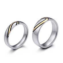Кольцо-пазл, из нержавеющей стали, золотого цвета, в форме сердца, для мужчин и женщин, обещание любимого 2024 - купить недорого