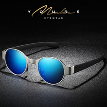 Brand Designer HD Polarized Round Sunglasses Mens Steampunk Sunglasses Womens Fashion Retro Vintage Coating Mirrored Sun Glasses 2024 - buy cheap