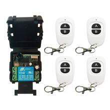 Mini interruptor de luz com controle remoto sem fio, módulo de receptor de rádio com saída de relé 10a 12v 24v 1ch 10a + transmissor