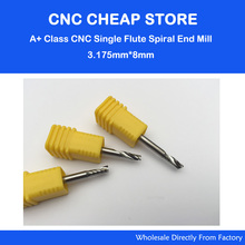 5pcs 1/8" High Quality Carbide CNC Router Bits One Single Flute End Mill Tools 8mm 2024 - buy cheap