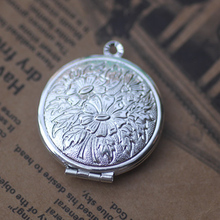 20pcs Round Photo Frame Locket Box,Silver Plated Pendant European style Craft,Jewelry Finding Pendant 2024 - buy cheap