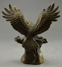 Decoração de cobre esculpida para casamento, antiga, decorada, artesanal, cobre, estátua da árvore de águia, ferramentas de cobre, bronze 2024 - compre barato