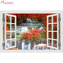 5D Windows Landscape Diy square full Diamond Painting 3D cross stitch diamond mosaic embroidery canvas home decor painting 2024 - buy cheap