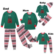 Family christmas pajamas family 2021 Snow Printed Set Baby christmas clothes Family matching christmas pajamas Family Look 2024 - buy cheap