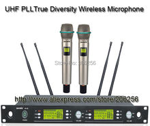 Free shipping OK-4D/2H dual professional UHF/PLL 32/96 true diversity wireless microphone system wireless handheld transmitter 2024 - buy cheap