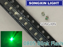 1000pcs Blinking LED Diode SMD Diodos LEDs 0805 Jade GREEN  Flashing LED SMD Diodo 0805 SMD Blink LEDs Flash Blinklicht Diodes 2024 - buy cheap