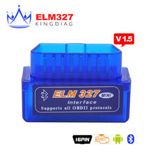 Super Mini Elm 327 V1.5 Bluetooth 2.0 On Android Phone/Tablet Elm327 BT V1.5 OBD2 II diagnostic tool interface 2024 - buy cheap