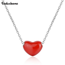 Indusleaves moda jóias novo colar para as mulheres do sexo feminino coração vermelho forma de amor boêmio corrente colar gargantilha presente de festa 2024 - compre barato