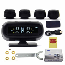 Car TPMS Tire Pressure Monitoring System Solar Power charging LCD Display External Sensor Auto Alarm System Car electronics 2024 - buy cheap