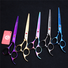 8.0" Japan Purple Dragon Professional Pets Hair Scissors Cats Dogs Grooming Shears Straight/UP/Down Curved Cutting Shears Z4008 2024 - buy cheap