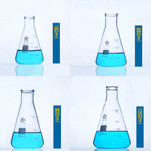 1 set Conical Glass Flask High Borosilicate Glass Erlenmeyer flask triangular Measuring Bottle high temperature resistance Lab 2024 - buy cheap