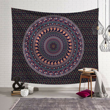Tapeçaria de parede de mandala indiano, cobertor de parede pendurado em algodão, feito à mão, para decoração caseira, arte, tapete de yoga, 1 peça 2024 - compre barato
