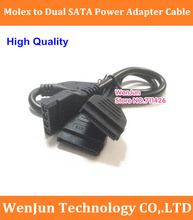 High Quality IDE Molex 4PIN Female to Dual SATA 15Pin Female Power Adapter Cable --1pcs/lot 2024 - buy cheap