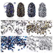 1.1mm Decorative Zircon Rhinestone Loose Non HotFix Mini Beads Plating Color Crystal Rhinestones For Nails Art 1440PCS/LOT S015 2024 - buy cheap