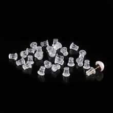 Conjunto de brincos 100mm * 6mm, brincos transparentes de silicone, acessórios de brincos, tampões para os ouvidos, descobertas de jóias diy, 5.5 peças 2024 - compre barato