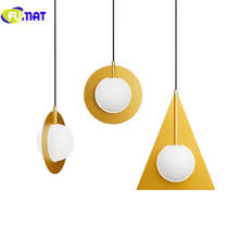 FUMAT Modern Designer Simple Gold Metal Glass Ball Hanging Light Living Room Bedroom Lamp Dinning Room Suspension Lamps 2024 - buy cheap