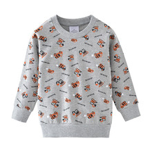 Sudaderas con estampado de excavadoras para niños y niñas, ropa de bebé de manga larga, camisetas de otoño, novedad de 2019 2024 - compra barato