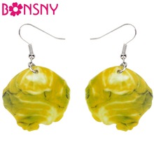 Bonsny Acrylic Novelty Cabbage Earrings Big Long Dangle Drop Farm Vegetables Jewelry For Women Girls Teens Food Accessories Gift 2024 - buy cheap