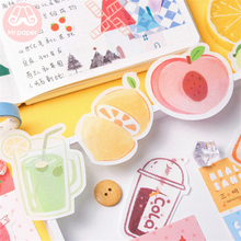 Mr Paper 30pcs/lot 24 Designs Kawaii Fruit Candy Juice Memo Pad Sticky Notes Notepad Diary Creative Self-Stick Notes Memo Pads 2024 - buy cheap