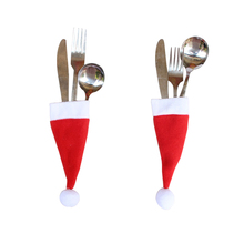 10Pcs Merry Christmas Ornaments Tableware Knife Fork Hat Christmas Xmas Decoration For Home New Year Santa Wine Bottle Covers 2024 - buy cheap