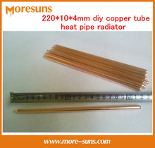 Tubo de calor de cobre de 5 uds, 220x10x4mm, radiador de tubo de cobre artesanal/sintered mecha de polvo, solución térmica, tubo radiante 2024 - compra barato