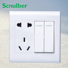 Painel de luz, 10a, 250v, branco, casa, 2 gang, 1 way, interruptor de parede, luxo, com 2 pinos, eua, 3 pinos, au, tomada de saída