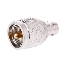 1 Pc Silver Connector BNC-K Female Jack To UHF-J PL-259 Male Plug Straight RF Coaxial  Adaptador Connector 2024 - buy cheap