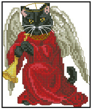 FREE Shipping Top Quality popular counted cross stitch kit fairy cat kitty kitten, angel cat 2024 - buy cheap