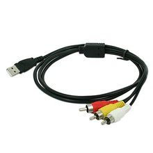 USB a 3 RCA PHONO, CABLE rojo, blanco, amarillo, AV AUDIO y VIDEO, plomo UNIVERSAL 2024 - compra barato