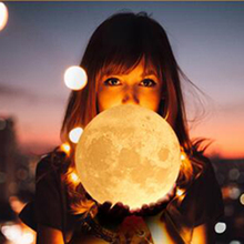 Lâmpada 3d lua led colorida com sensível ao toque, impressão 3d, luz noturna led, decoração criativa, presente criativo, lâmpada noturna led 3d para crianças, quarto 2024 - compre barato