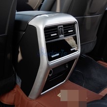 Para Porsche Cayenne 2018 2019 asiento Interior trasero AC salida Trim cubierta de ventilación de aire Color rojo plata cromo accesorios de estilo de coche 2024 - compra barato