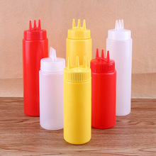 Botella de plástico para salsa de tomate de tres agujeros NHM, botella para salsa, Salsa, salsa, Color al azar 2024 - compra barato