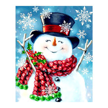 Natal boneco de neve pintura diamante redondo broca completa crianças dos desenhos animados nouveaute diy mosaico bordado 5d ponto cruz decoração da sua casa 2024 - compre barato