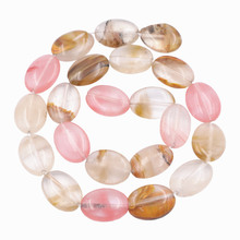 Fashion 13x18mm Oval Watermelon Crystal Loose Beads DIY Bracelet Necklace Quartzs Stone Accessories Part Jewelry Making 15" A877 2024 - buy cheap