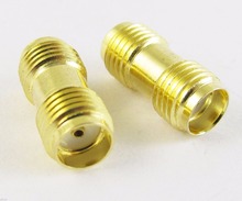 100 pcs Gold  sma female to sma female jack in series RF coaxial adapter connectors 2024 - buy cheap